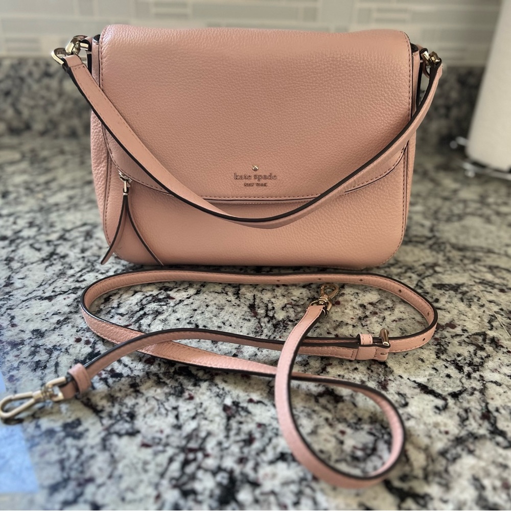 COPY - Pink Kate spade purse. Has shoulder strap and longer strap. Perfect cond…